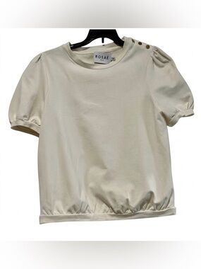 Rosaé Paris le Nice French Girl Chic Elevated Basic Top Size 36